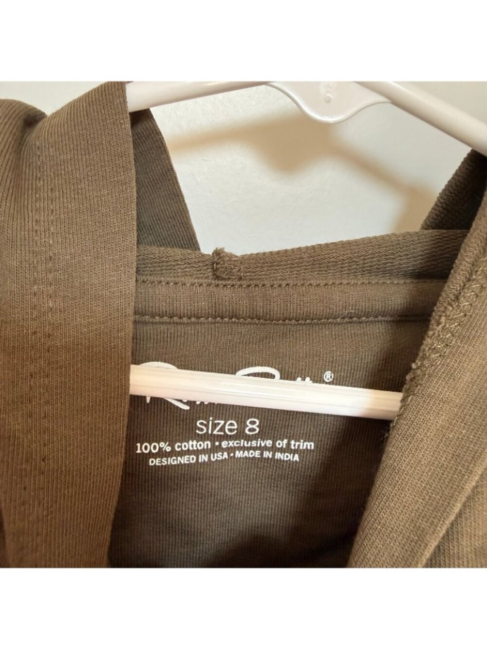 3 for $20 Ruffle Butts Girl Olive French Terry Hoodie 8 years - Picture 4 of 6